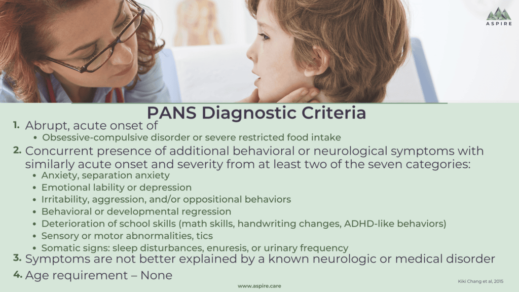 PANS PANDAS Diagnsis Diagnostic Guidelines aspire