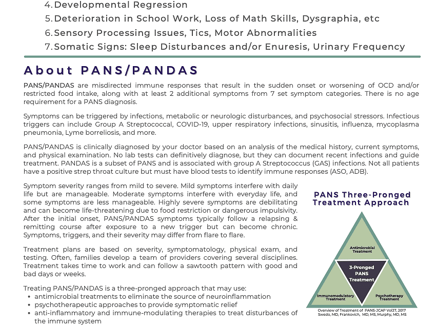 Handout – Learn about PANS PANDAS