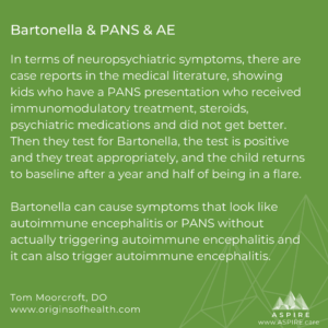 Bartonella & PANS & AE ASPIRE Moorcroft