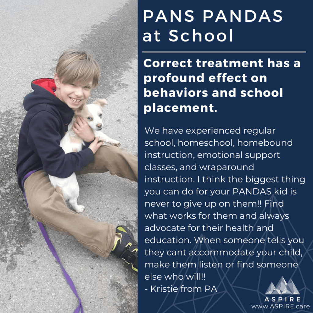 PANS at School behaviors placement aspire