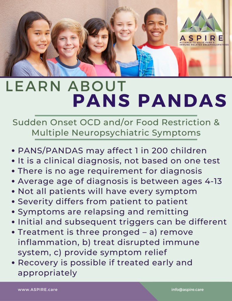 Learn About PANS PANDAS Facts Letter Size Flier