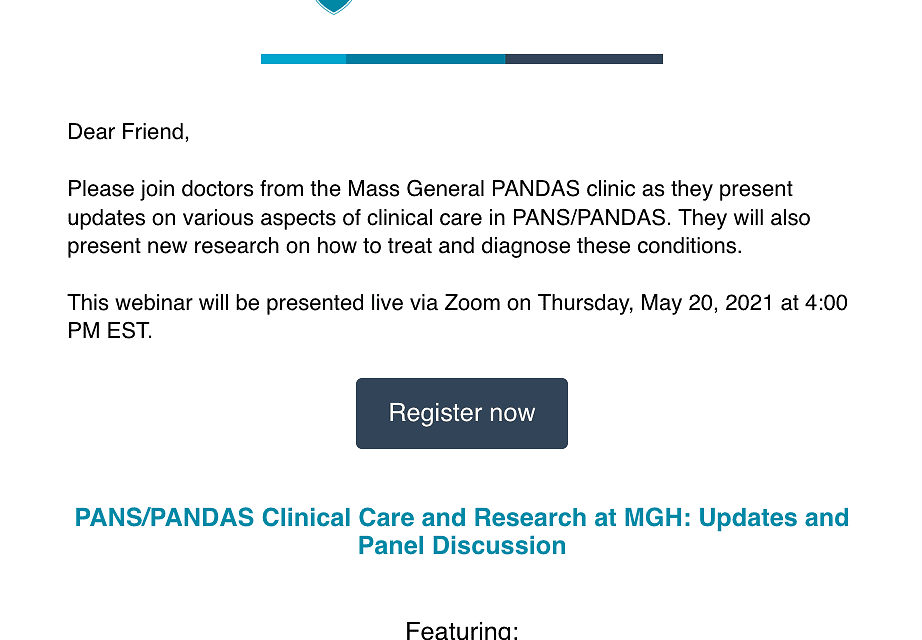 PANS/PANDAS Clinical Care and Research at MGH