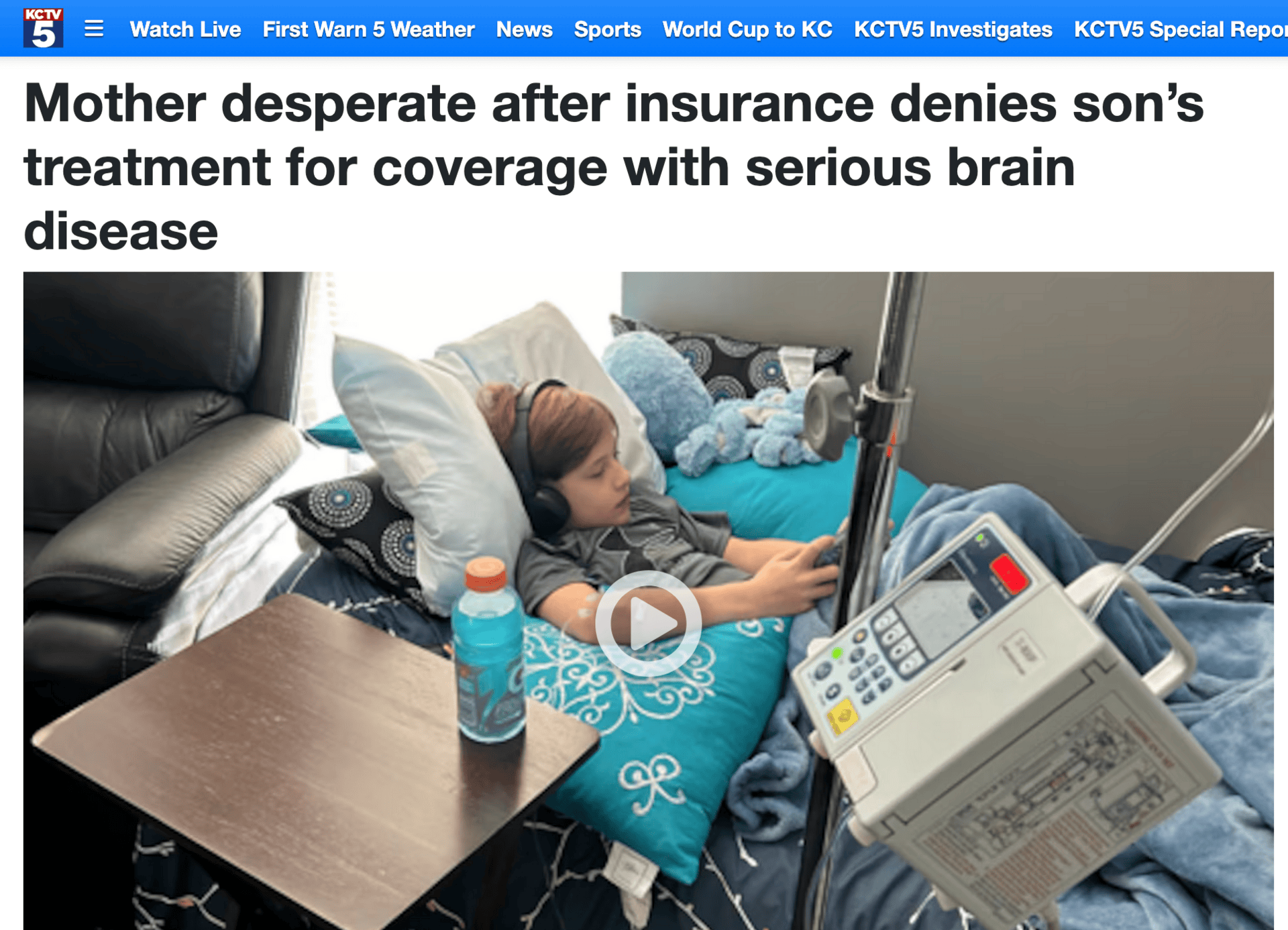 Mother desperate after insurance denies son’s treatment for coverage with serious brain disease