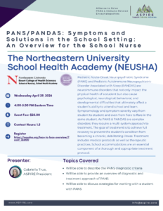 NEUSHA School Nurse PANS PANDAS Program Flier - ASPIRE