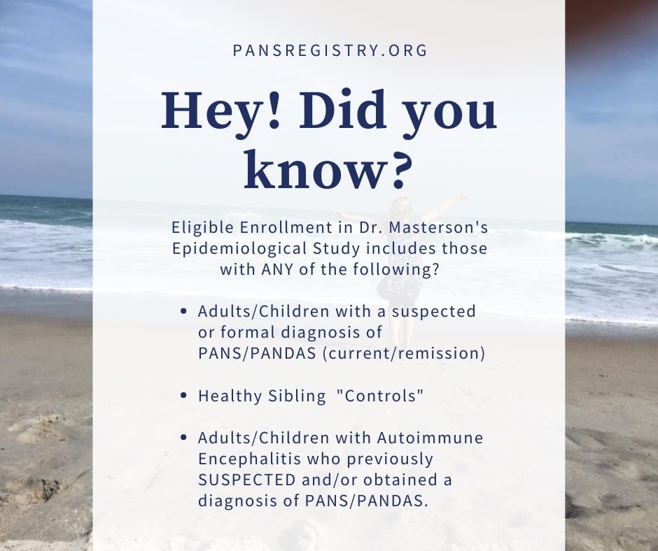 PANS PANDAS registry epidemiology study