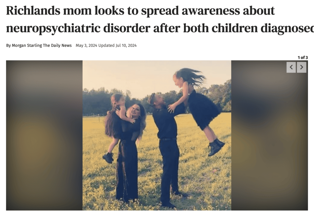 Richlands mom looks to spread awareness about neuropsychiatric disorder after both children diagnosed
