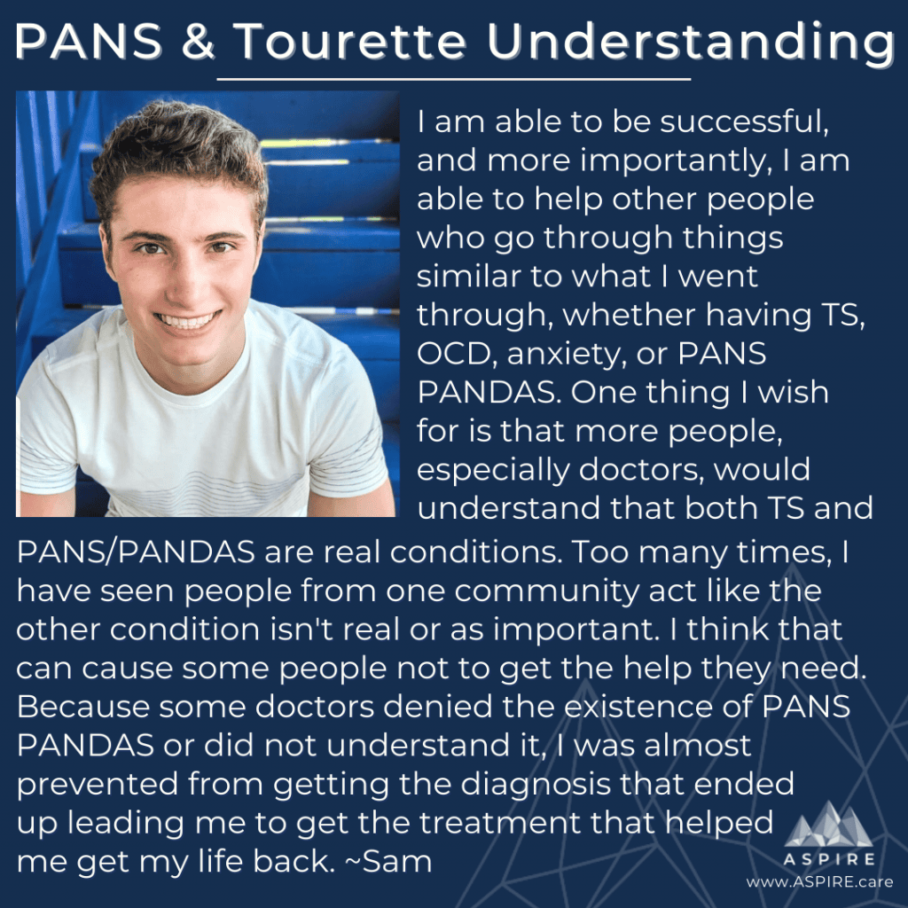 SamR PANS PANDAS Tourette Story aspire