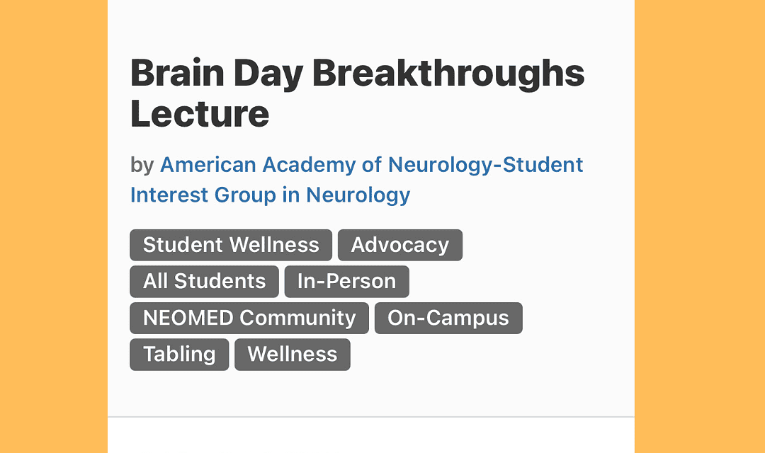 NEOMED Brain Day Event – Visit the ASPIRE Vendor Table