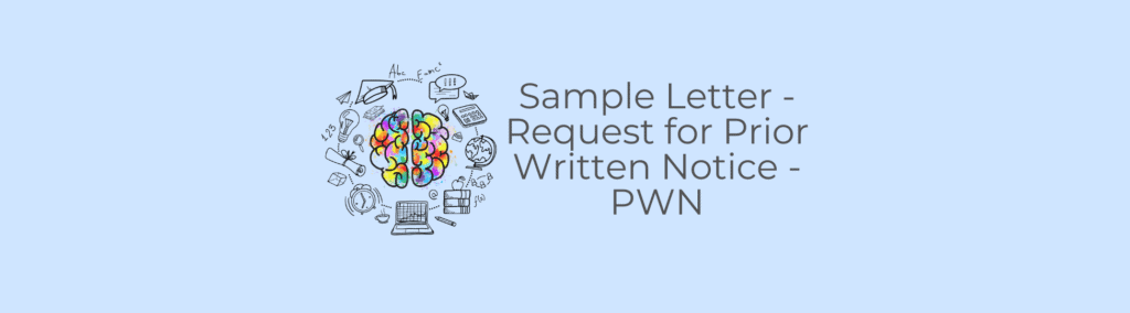 cvr Sample Letter - Request for Prior Written Notice - PWN aspire pans pandas