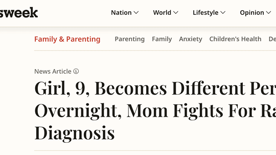 Girl, 9, Becomes Different Person Overnight, Mom Fights For Rare Diagnosis