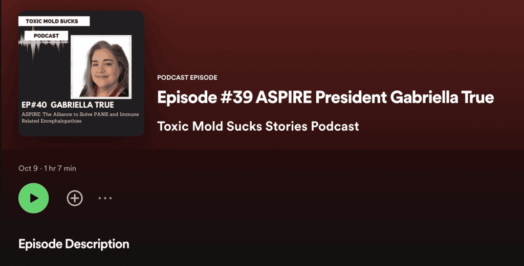 toxic mold sucks podcast ASPIRE Gabriella True